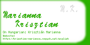 marianna krisztian business card